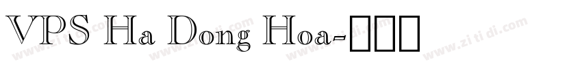 VPS Ha Dong Hoa字体转换